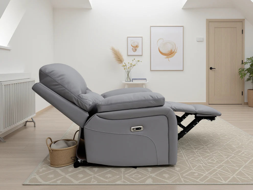 Orla Electric Recliner Sofa Grey Armchair