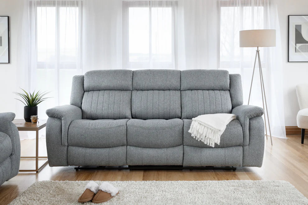 Linden Electric Recliner Sofa Grey 2 Seater