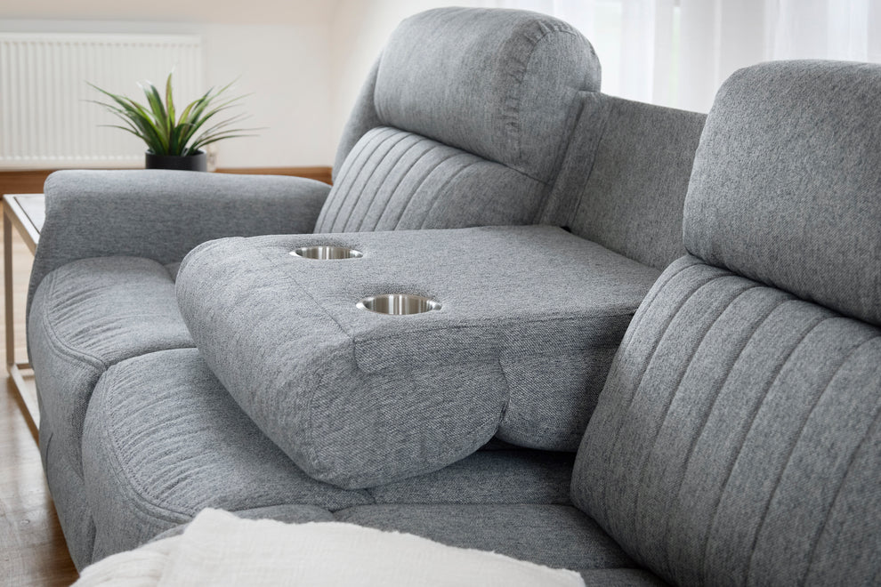 Linden Electric Recliner Sofa Grey 2 Seater