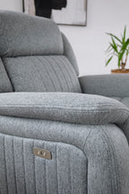 Linden Electric Recliner Sofa Grey Armchair