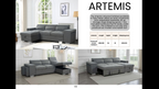 Artemis - 3 seater - Universal Sofabed Grey