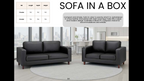 Box Sofa Black 2 Seater