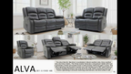 Alva Electric Recliner Sofa Grey 3+2 Set