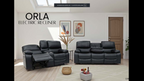 Orla Electric Recliner Sofa Grey 3 Seater