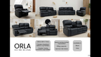 Orla Electric Recliner Sofa Grey 3 Seater